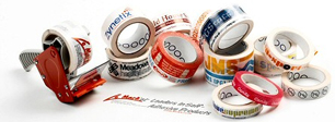 Printed Tape, tape with company logo, print on tape, tape printer, printed packing tape, printed packaging tape